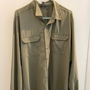 Eddie Bauer Polyester Dress Shirt XLT